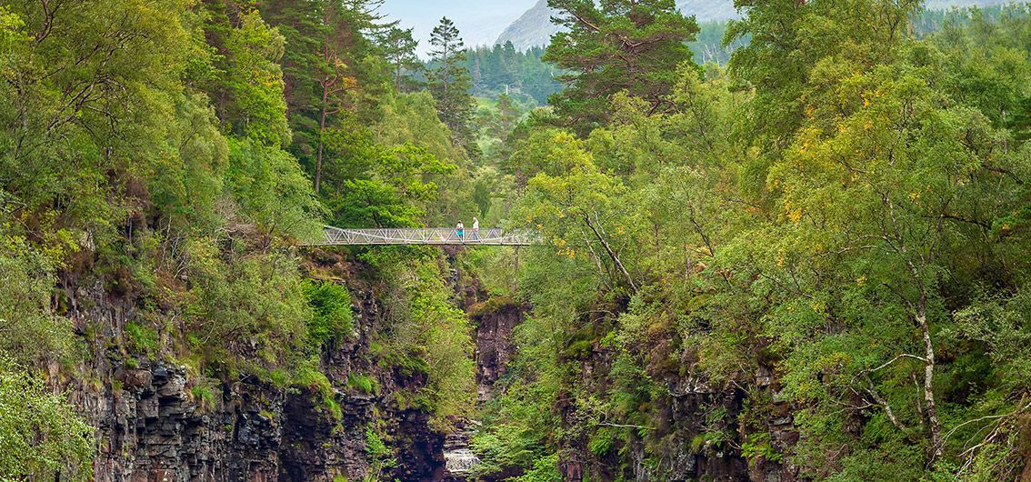 Wasserfall von Corrieshalloch Gorge - (158)