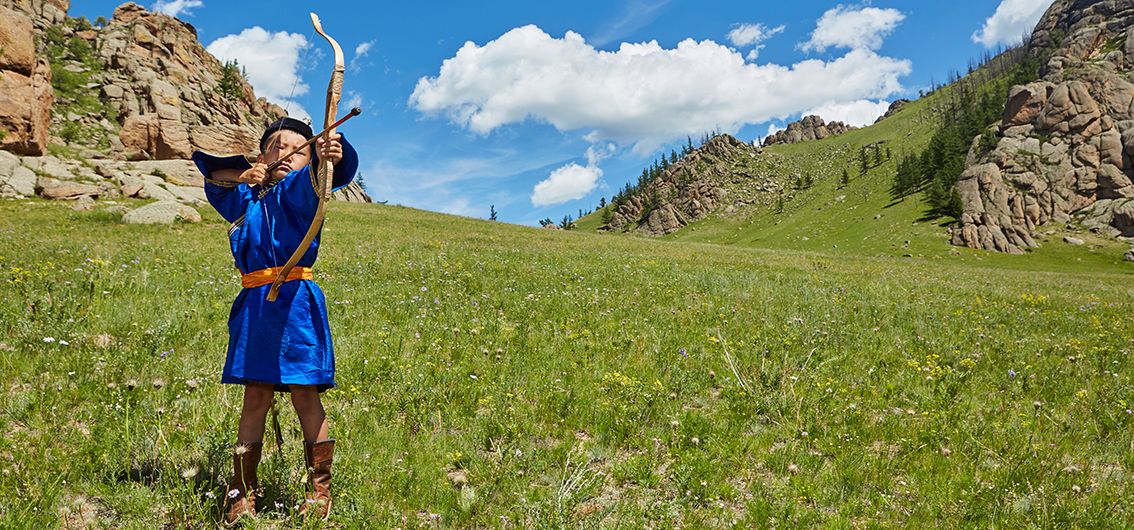 Bogenschiessen in der Mongolei - credit Ross Hillier